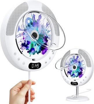 PRZENOŚNY ODTWARZACZ CD BIURKOWY I ŚCIANA 2W1 - GŁOŚNIK BLUETOOTH RADIO FM