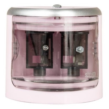 Точилка электрическая, двойной контейнер, STRIGO PINK