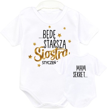 Body MAM SEKRET BĘDĘ STARSZĄ SIOSTRĄ r. 98