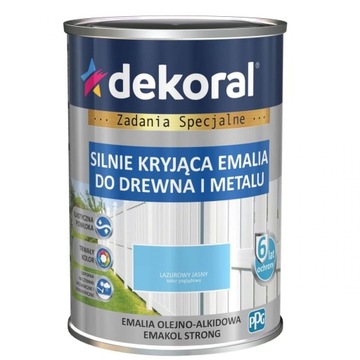 Emalia Emakol Strong Lazurowy Jasny 0,9L Dekoral