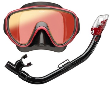 TUSA SERENE MIRROR ZESTAW DO NURKOWANIA MASKA FAJKA ANTYREFLEX SNORKELING
