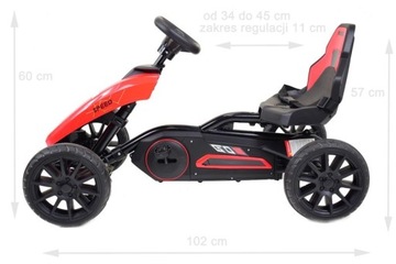 GOKART SPEED BOLID С МЯГКИМИ ПЕДАЛЬМИ, ТОРМОЗ КОЛЕС
