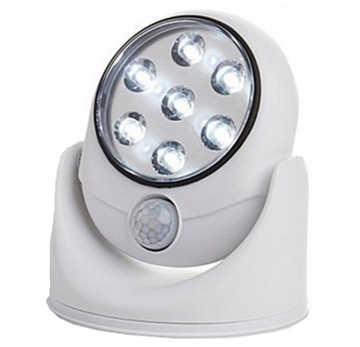 LAMPKA BEZPRZEWODOWA LAMPA NOCNA 7 LED Z CZUJNIKIEM RUCHU NA BATERIE 360