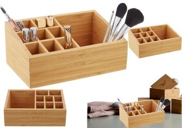 ORGANIZER POJEMNIK NA KOSMETYKI BAMBUSOWY MAKEUP