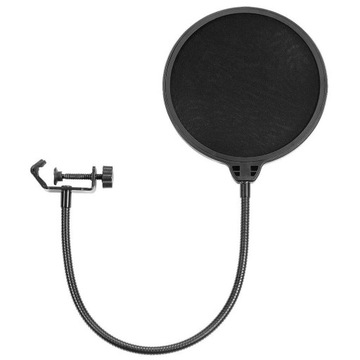 Microphone Pop Filter Cover Dual Layered Mic Windscreen Metal Isolation Shi