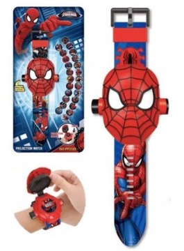 М КОСТЮМ ЧЕЛОВЕКА-ПАУКА КАРНАВАЛЬНЫЙ КОСТЮМ 110/122 см + ЧАСЫ