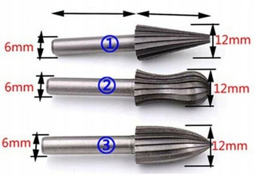 НАБОР ФРЕЗ С ХВОСТОВИКОМ HSS, 6 ПРЕДМЕТОВ