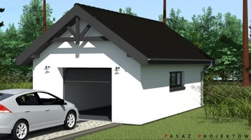 PROJEKT GARAŻU JEDNOSTANOWISKOWEGO G1