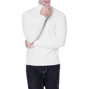 New Men's Turtleneck Sweater Casual Men's Knitted