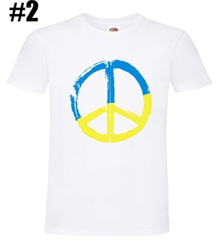 Ukraina Pokój, Peace , Pacyfka , Koszulka, T-shirt