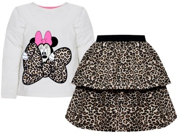 3347 BAWEŁNA KOMPLET MINNIE BLUZKA SPÓDNICZKA r110