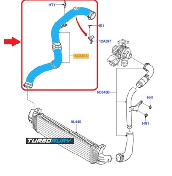 TRUBKA INTERCOOLER FORD MONDEO S-MAX 1.8 1383683