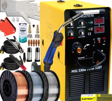 SPAWARKA INWERTOROWA MIGOMAT PÓŁAUTOMAT MIG 330W MMA IGBT 330A TIG 400V