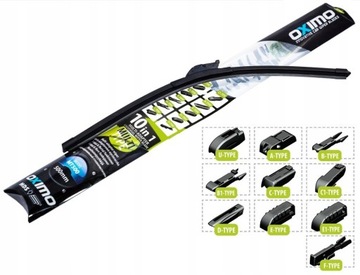 Плоский дворник OXIMO MT600, 12 адаптеров по 600 мм.