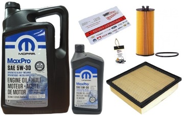 MOPAR 5W30 + FILTRY JEEP GRAND CHEROKEE 3,6 11-12