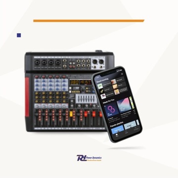 6-канальный сценический микшер DSP/BT + кабель XLR/RCA