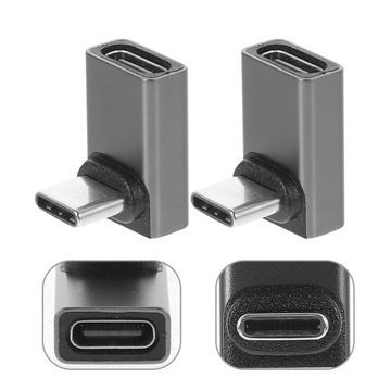 2 шт. USB-адаптер C, угол 90 градусов, тип C