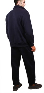 ТЕПЛЫЙ МУЖСКОЙ спортивный костюм, кофта, воротник стойка, БРЮКИ, кулиска, темно-синий 967 XL