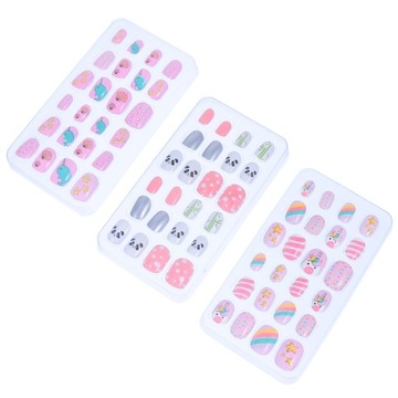 NAKLEJKI SPARKLE DZIECI MANICURE KRÓTKIE PAZNOKCIE DZIECIĘCE 72 SZT.