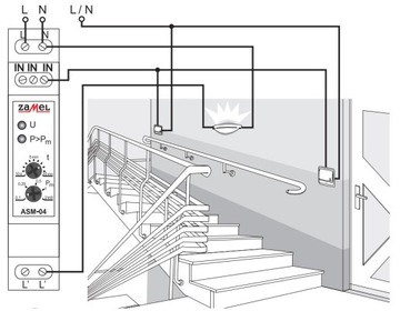 Контроллер лестничный 1-мод.16А АСМ-04 с ограничителем