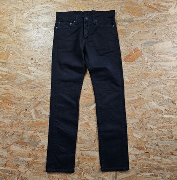 Spodnie Jeansowe LEVIS 511 Slim Czarne Nowy Model Slim Dżins Denim 32x32