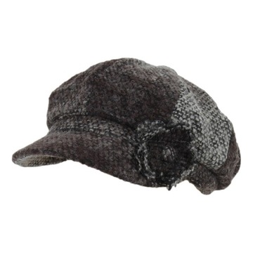 CZAPKA KASZKIET DAMSKI Z DASZKIEM K74C BRĄZOWY