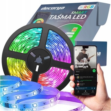RGB СВЕТОДИОДНАЯ ЛЕНТА 5М С УДАЛЕННЫМ ПИТАНИЕМ СВЕТОДИОДОВ ПО WIFI