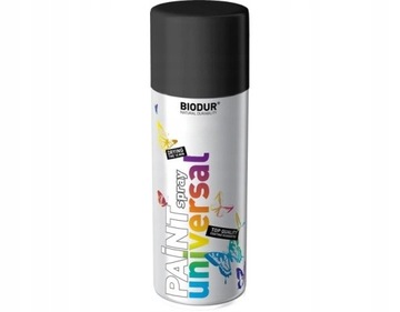 SPRAY FARBA CZARNY MAT RAL 9005 400ml BIODUR