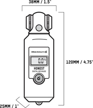 Манометр BLACKBURN HONEST, 150 фунтов на квадратный дюйм
