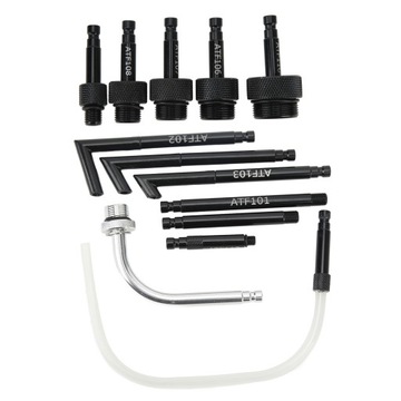 НАБОР ПЕРЕХОДНИКОВ ДЛЯ ЗАЛИВКИ ATF КОРОБКИ ПЕРЕДАЧ 13 ШТ. УГЛЕРОДИСТАЯ СТАЛЬ