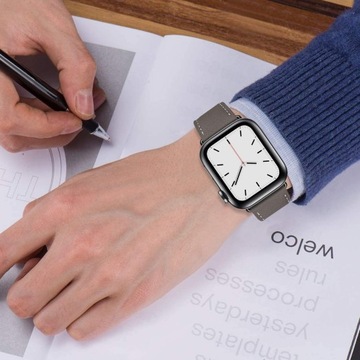Кожаный ремешок для часов Apple, ремешок 44 мм, 45 мм, 49 мм