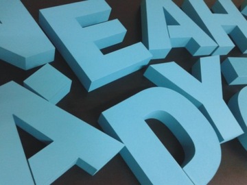 БУКВЫ-ЦИФРЫ-СТРУНЫ-3D, высота 20см, толщина 3см