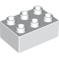 LS NOWE LEGO DUPLO KLOCEK PODSTAWOWY 2x3 BIAŁY White