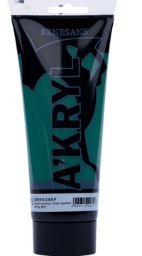 RENESANS A'KRYL Farba akrylowa 200 ml 15-Zieleń Ciemna Deep Green