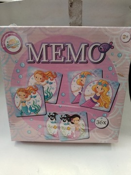 Gra karciana memo syrenki dla dziewczynki 3+