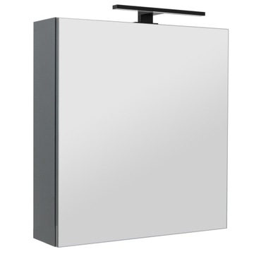 SZAFKA ŁAZIENKOWA Z LUSTREM OŚWIETLENIEM LAMPKĄ LED LUSTRZANA WISZĄCA 60 cm