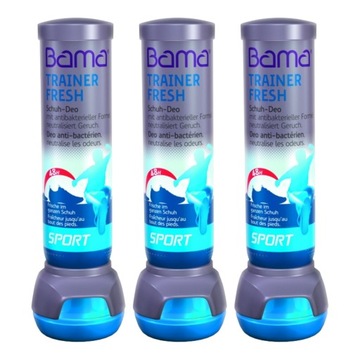 3x Dezodorant do Butów Odświeżacz do Obuwia Spray Bama Sport Fresh 100 ml