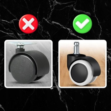 РЕЗИНОВЫЕ КОЛЕСА ДЛЯ ВРАЩАЮЩЕГОСЯ КРЕСЛА НЕ РИСУЮТ ПОЛ БЕЗ ЦАРАПИН 5 шт.