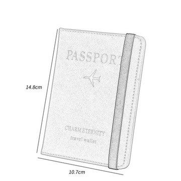 RFID-кошелек с блокирующим органайзером для документов, чехол-держатель, оранжевый дорожный кошелек