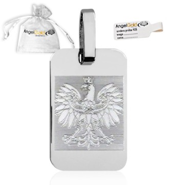 ПОДВЕСКА-КУЛОН ОРЕЛ, ОРЕЛ, СЕРЕБРО 925 ПРОБЫ, ГРАВИРОВКА