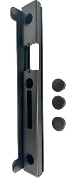 KASETA PUSZKA OBUDOWA ELEKTROZACZEPU WĄSKA NISKA DO FURTKI BRAMY CZARNA