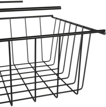 ПОДВЕСНАЯ КОРЗИНА ПОД ПОЛКУ НАСТОЛЬНЫЙ ОРГАНАЙЗЕР ЧЕРНЫЙ МЕТАЛЛИЧЕСКИЙ КОНТЕЙНЕР 40 СМ