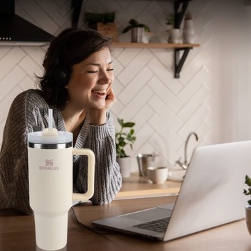 STANLEY ICEFLOW KUBEK TERMICZNY 40OZ NA KAWĘ HERBATĘ DO SAMOCHODU ZE SŁOMĄ