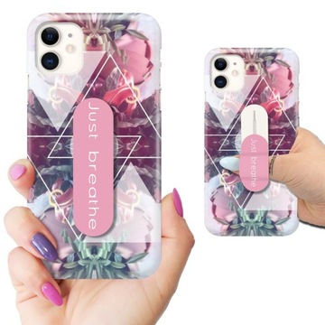 ETUI+UCHWYT do iPHONE 11 Pastelowe Napisy Wzory