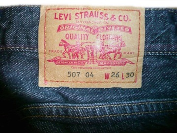 SPODNIE JEANS LEVI'S 507 DENIM W26/L30- W68/L95 QUALITY COMFORT REGULAR FIT