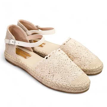 BEŻOWE ESPADRYLE DAMSKIE LOPETT 37