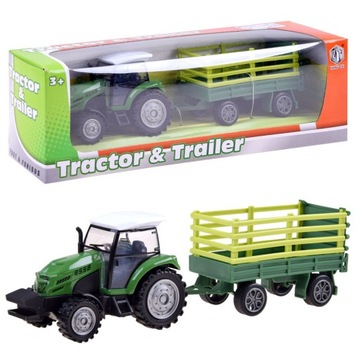 Traktor z przyczepa maszyny rolnicze ZA3433 zabawki
