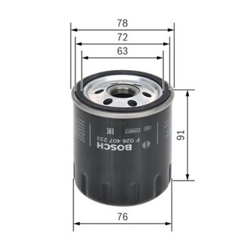 BOSCH FILTR OLEJE DO FORD C-MAX MK2 FOCUS MK3