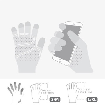 ND38_99MO065031 Moshi Digits - Rękawiczki dotykowe do smartfona L/XL (Dark