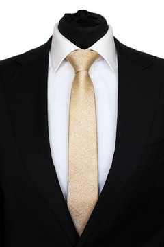 УЗКИЙ УЗКИЙ ГАЛСТУК 6 см ЗОЛОТОЙ ПЕСОК